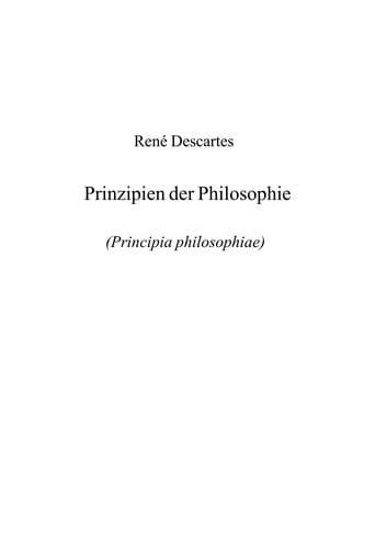 Die Prinzipien der Philosophie
