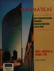Matematicas Para Administracion, Economia, Ciencia
