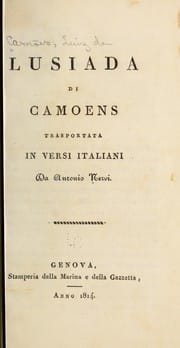Lusiada di Camoens, trasportata in versi italiani
