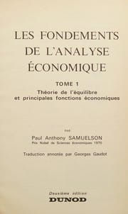 Les fondements de l'analyse économique
