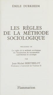 Les règles de la méthode sociologique