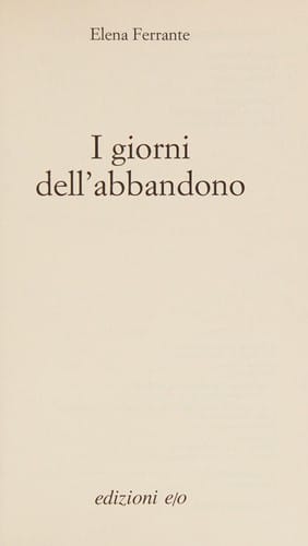 I giorni dell'abbandono