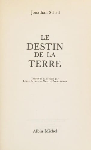 Le destin de la terre