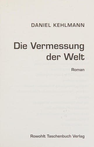 Die Vermessung der Welt