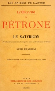 L' oeuvre de Pétrone