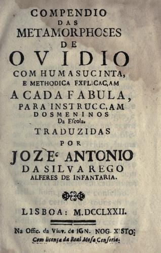 Compendio das metamorphoses de Ovidio