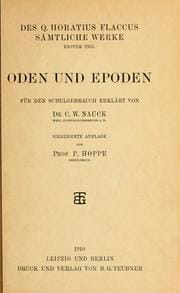 Oden und Epoden.