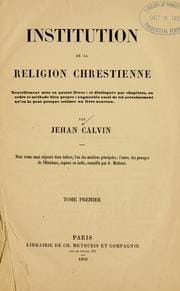 Institution de la religion chrestienne.