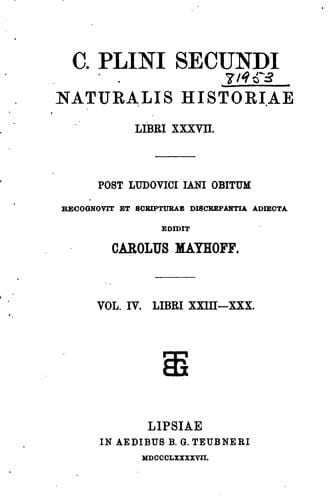 C. Plini Secundi naturalis historiae libri XXXVII.