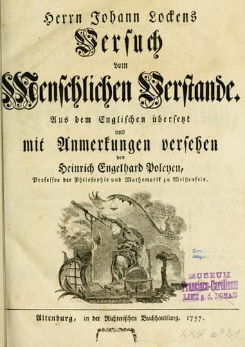 Herrn Johann Lockens Versuch vom menschlichen Verstande
