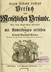 Herrn Johann Lockens Versuch vom menschlichen Verstande