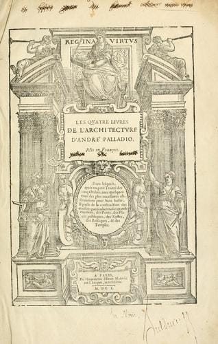Les quatre liures de l'architecture d'André Palladio