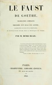 Le Faust de Goethe