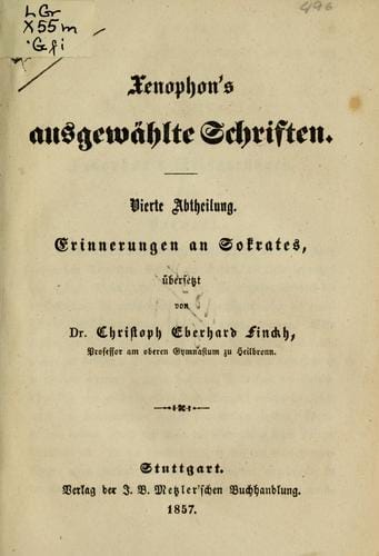 Erinnerungen an Sokrates