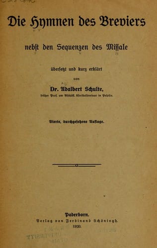 Die Hymnen des Breviers