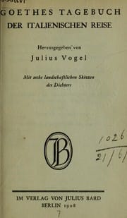 Tagebuch der Italienischen Reise