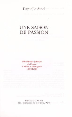 Une saison de passion