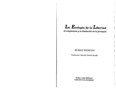 La ecologi a de la libertad
