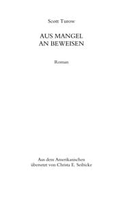 Aus Mangel an Beweisen