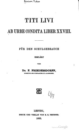 Titi Livi Ab urbe condita ...