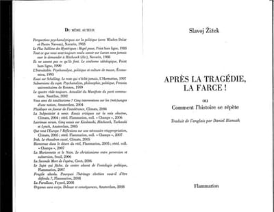 Apre s la trage die, la farce! ou Comment l'histoire se re pe te