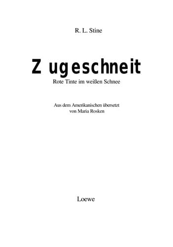 Zugeschneit. Rote Tinte auf weißem Schnee.