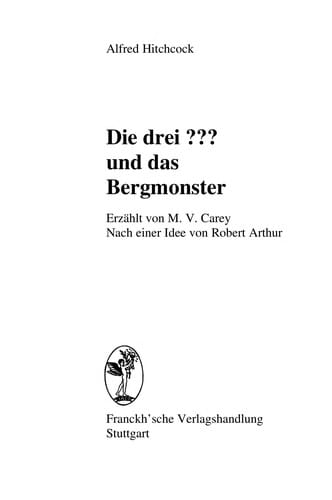 Die drei ??? und das Bergmonster