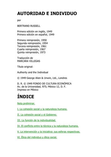 Autoridad E Individuo