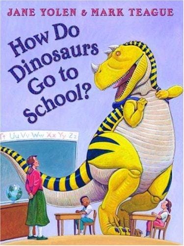 ¿Cómo van a la escuela los dinosaurios?