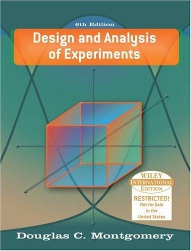 Design and analysis of experiments
