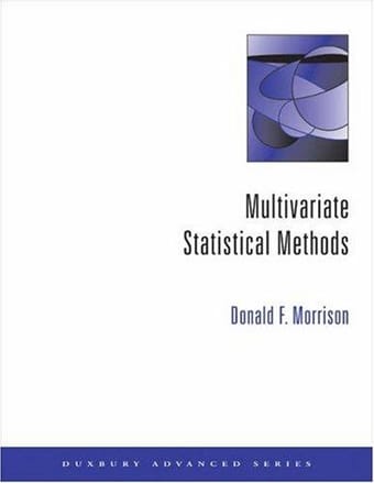 Multivariate statistical methods