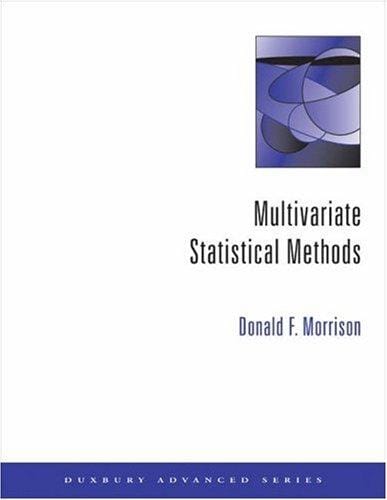 Multivariate statistical methods