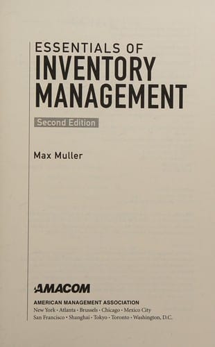 Essentials of inventory management