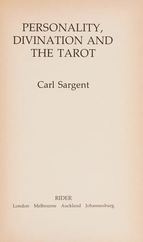 Personality, divination, and the tarot