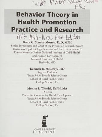 Behavior theory in health promotion practice and research