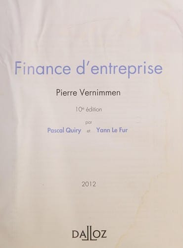 Finance d'entreprise