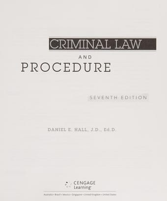 Criminal Law and Procedure