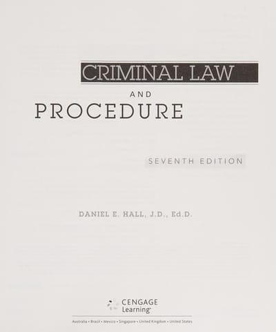 Criminal Law and Procedure