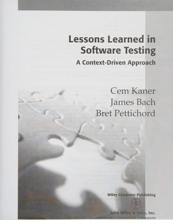 Lessons learned in software testing