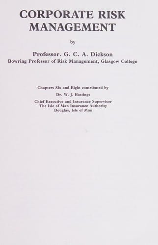 Corporate risk management