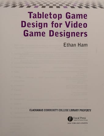 Tabletop Game Design for Video Game Designers