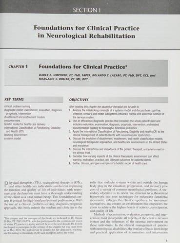 Umphred's neurological rehabilitation