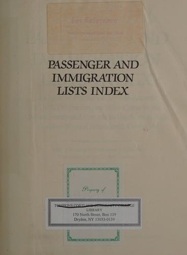Passenger and Immigration Lists Index