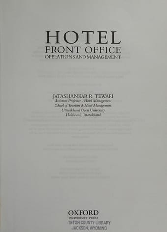 Hotel front office