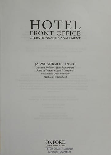 Hotel front office