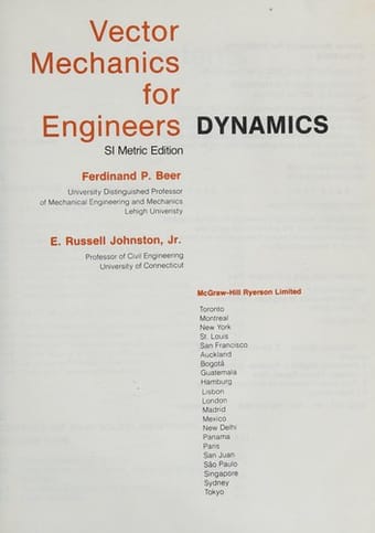 Vector Mechanics for Engineers, Dynamics