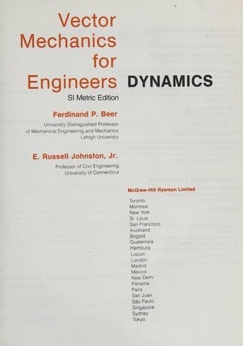 Vector Mechanics for Engineers, Dynamics
