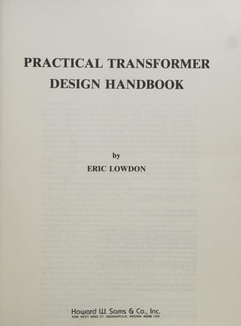 Practical transformer design handbook