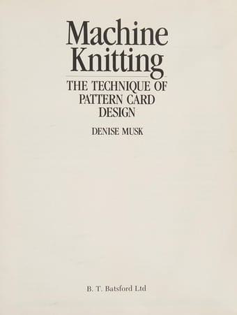 Machine knitting