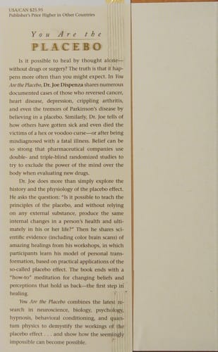 You are the placebo